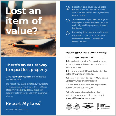 Report My Loss Leaflet image